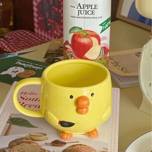 Tasse en céramique créative et mignonne en forme de poussin à <span class=keywords><strong>bec</strong></span> bombé, tasse à café ou à lait pour <span class=keywords><strong>le</strong></span> <span class=keywords><strong>petit</strong></span>-déjeuner à la maison - Product Image 1