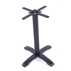 Base de Mesa Metálica en Forma de Cruz Negra 520x520xH720mm, Mueble de Restaurante Resistente, Diseño Industrial, Apariencia Moderna - Product Image 1