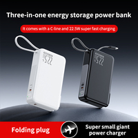 Cargador Portátil TDX TA1 Mini Tipo-C de 20W/15W con Carga Rápida, Alta Capacidad de 20000mAh, Batería de Litio-Polímero, Pantalla Digital y Enchufe Universal AC