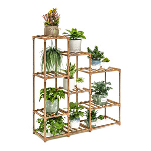 Support à plantes multi-niveaux en bois massif pour salon, support à pots de fleurs en gros, support de rangement pour plantes - Product Image 4