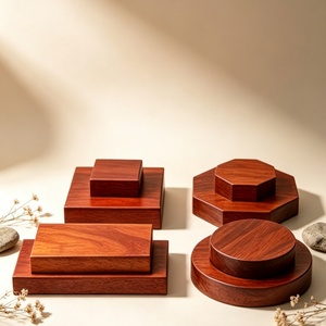 Supporti Espositivi in <span class=keywords><strong>Legno</strong></span> Massiccio, Piedistalli Quadrati, Rotondi, Ottagonali Multistrato <span class=keywords><strong>per</strong></span> Esposizione di Artigianato, Gioielli e Statuette - Product Image 5