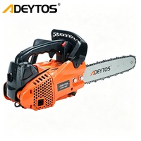 Mini tronçonneuse à essence 25,4 cm³ 2500 W pour la coupe du bois, avec guide-chaîne de 12 pouces, pour bricolage domestique, personnalisable OEM