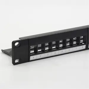 Panel Patch kosong 24Port berkinerja tinggi jaringan RackMount Cat5e Cat6 Cat6a Panel kosong