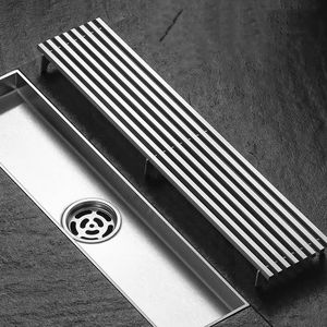 YOTO Modern Rectangle 304 Stainless Steel Floor <strong>Drain</strong> Linear <strong>Channel</strong> Strainer Tile Insert for Bathroom Kitchen - Product Image 2