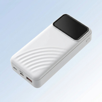Batterie externe personnalisée 20000mAh, charge rapide 22.5W avec écran LED, 3 câbles intégrés, chargeur portable, OEM ODM, vente en gros d'usine