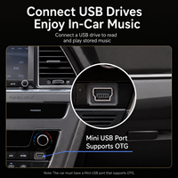 Cable OTG Mini USB a USB-A Hembra Biaze con Blindaje de Lámina Trenzada de Nailon - Adaptador Host para GPS, Cámara, MP4 y Memoria USB