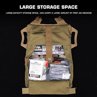 BP-122 Trousse médicale IFAK de déployement rapide en Cordura avec fermeture auto-agrippante, taille moyenne, compatible MOLLE