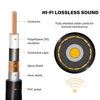 Câble de guitare de 3 mètres pour basse et guitare électrique, câble audio en PVC