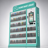 Bibliothèque intelligente HAUMR, étagère en acier, protocole SIP2, grande capacité de stockage, terminal de prêt automatisé pour hall de bâtiment de bureaux