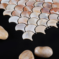 Mosaïque de coquillages nacrés argentés de forme irrégulière haut de gamme pour mur, crédence, sol, escalier, moderne, épaisseur 3 mm, cuisine, hôtel