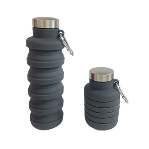 Botella de agua de silicona plegable sin BPA, vasos plegables reutilizables Unisex con tapa para Deportes y Viajes, gimnasio, Camping, senderismo, correr - Product Image 1