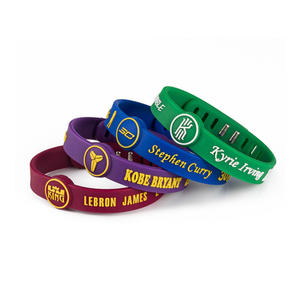 Wrist <strong>Band</strong> Personalized Logo <strong>Rubber</strong> <strong>Bracelet</strong> Elastic Silicone Wristband - Product Image 1