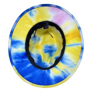 หมวกฟีดอร่าสีขาว,หมวกสักหลาดขนแกะอินเดียน่าโจนส์บุรุษ HT-654ผูกย้อมหมวกฮิปฮอปหนังนิ่ม - Product Image 4