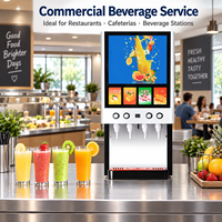 Distributeur automatique de boissons réfrigérées rapides pour restaurants de restauration rapide, bars, clubs, commerces de détail, 4 boissons, cola, fanta, jus, boissons gazeuses