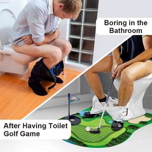 Jeu de golf de toilette YSJ – Jouet amusant de mini-golf pour salle de bain, cadeau fantaisie, jeu de divertissement intérieur pour hommes - Product Image 6