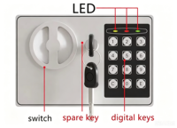 Großhandel Langlebiger Mini-Safe für Zuhause, Büro, Fitness-Studio, Schmuck, Schlüssel, Bargeld, aus 3mm Stahllegierung mit Elektronischem Passwort und Diebstahlschutz