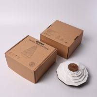 Lampe de nuit moderne en papier pliante pour arbre de Noël avec socle en bois, chargement par USB, décoration à commande tactile réglable, rechargeable