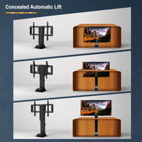 Support de télévision à levage et abaissement entièrement automatique, pour téléviseurs de 32 à 70 pouces, en acier laminé à froid, capacité 80 kg - Meilleure vente