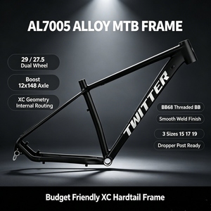 <span class=keywords><strong>Cuadro</strong></span> de bicicleta de montaña XC de aleación AL7005, 29er/27.5er, Boost 12x148, freno de disco, cableado interno, soldadura suave, 3 tamaños, <span class=keywords><strong>cuadro</strong></span> rígido para <span class=keywords><strong>MTB</strong></span>. - Product Image 1