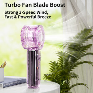 Ventilador USB Portátil Mini al por Mayor, Recargable de 1200mAh, Plegable, con Motor sin Escobillas, para Uso Doméstico, con Cordón, Ventilador de Bolsillo Personal para Viajes - Product Image 2