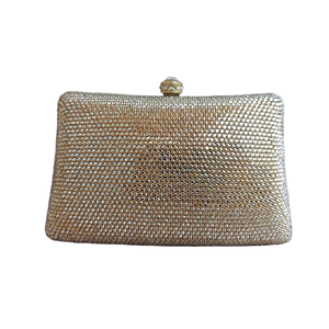 Bolso de mano cuadrado con pedrería brillante para mujer, bolso de noche con cristales deslumbrantes para fiesta, cita nocturna, festival - Product Image 2