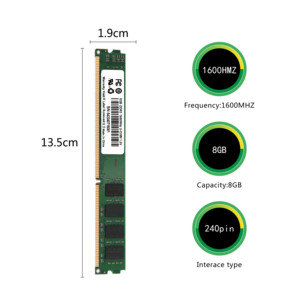 Memoria RAM de Escritorio DDR3L de Bajo Voltaje ECC de 4GB, 1600MHz, PC3, Ymeiton, UDIMM, OEM, en Stock, DDR3 4G 1600 1.5V THIN - Product Image 4