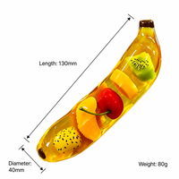 Jouet Squishy Géant Banane Souple Transparent avec Remplissage Fruité, Jouet Sensoriel Anti-Stress pour Enfants et Adultes