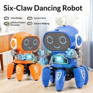 Nouveau Jouet Électronique en Plastique pour Enfants Garçons, Robot <span class=keywords><strong>Poisson</strong></span> à Six Griffes Dansant Électrique, avec Lumières et Musique, Modèle 6, pour le Marché International - Product Image 2