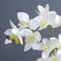 Fleur artificielle d'orchidée en PVC souple imprimée en 3D haut de gamme, Cymbidium réaliste pour la décoration de la maison, des tables de mariage, des centres de table et des vases