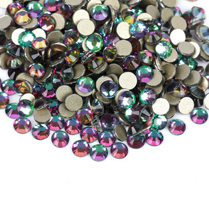 Strass en verre doré SS6-SS30, cristal AB, non thermocollants, haute qualité, pierres plates pour nail art, bricolage et décorations - Product Image 5