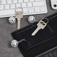 Mini miroir boule disco porte-clés, mosaïque réfléchissante colorée, porte-clés pour les années 70 et 80, cadeaux de fête rétro, breloques pour sac, pendentif pour voiture