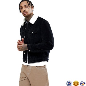 king Young Winter <strong>Man</strong> Borg Collar Teddy Fleece Cropped Button Placket Functional Pockets Corduroy <strong>Cord</strong> Western <strong>Jacket</strong> - Product Image 2