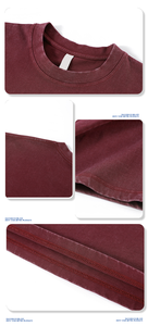 Camiseta de Cuello Redondo Vintage Lavada de Algodón 100% de 280g, Unisex, Estilo Urbano, Tallas Grandes, Versión <span class=keywords><strong>Americana</strong></span>, Camiseta Corta para Hombre - Product Image 6