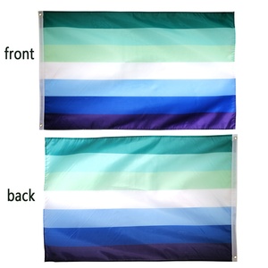 LGBTQIA Pride 5 'x 3' Drapeau en polyester imprimé numériquement avec 2 œillets MLG pour les hommes gays et le mouvement de libération des hommes - Product Image 4