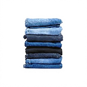 Pantalon décontracté unisexe mi-lourd respirant à braguette zippée, en jean droit à carreaux 100% coton 12oz de haute qualité avec double poche pour homme - Product Image 1