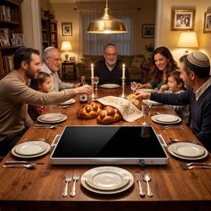 Plaque chauffante électrique extra-large pour Shabbat, plaque chauffante pour aliments du Shabbat juif israélien, en acier inoxydable, température constante - Product Image 1