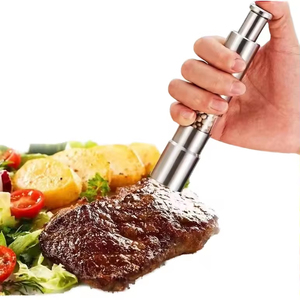Práctica Mini Botella de Acero Inoxidable para Moler Pimienta y Sal, Tipo Prensa Manual, para Uso en la Cocina - Product Image 2
