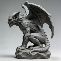 Sculpture de gargoyle en résine faite à la main, peinte à la main, taille et couleur personnalisées, emballage personnalisé, conception gratuite, OEM ODM