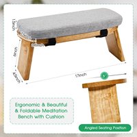 Chaise de méditation pliable en bambou banc de prière tabouret de yoga à genoux avec coussin Design ergonomique pour bureau à domicile