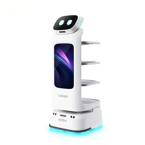 หุ่นยนต์โรงแรม AI หลบหลีกสิ่งกีดขวาง, หุ่นยนต์ส่งของ, หุ่นยนต์ส่งของนำทางอัตโนมัติ - Product Image 1