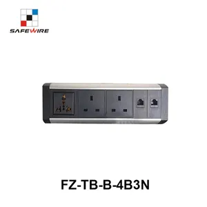 Safewire FZ-TB-B-4B3N Clamped table socket mounted table socket desk power modular