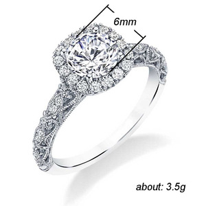 Anelli coordinati per coppia con zirconi, eleganti gioielli per fidanzamento, matrimonio, uso quotidiano, feste, regalo - Product Image 3
