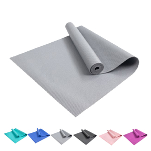 Optimal <b>Cushioning</b> Ideal Double Layer TPE 6mm Yoga Mat Natural Nonslip Grey Yoga Mat Rubber Indoor Outdoor Use - Product Image 1