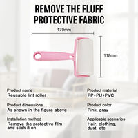Rouleau anti-poils réutilisable et lavable de qualité supérieure, pour vêtements, meubles et tapis