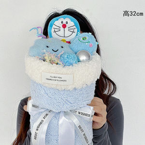 Cadeau d'anniversaire de Saint Valentin mignon point <span class=keywords><strong>Dora</strong></span> personnalisé Bouquet en peluche fleur préservée <span class=keywords><strong>dessin</strong></span> <span class=keywords><strong>animé</strong></span> peluche poupée jouet noël - Product Image 5