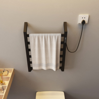 Estante de secado eléctrico montado en la pared y enchufable con toallero calentado de temperatura ajustable para uso en el baño para hoteles