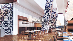 <span class=keywords><strong>Jali</strong></span>-panel divisor 3d tallado para el hogar, oficina, habitación, pantalla decorativa - Product Image 4
