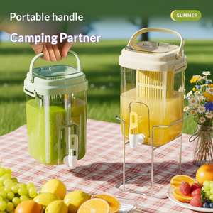 <span class=keywords><strong>Pichet</strong></span> à eau froide résistant aux hautes températures avec robinet, seau à thé aux fruits, distributeur de boissons froides pour réfrigérateur domestique - Product Image 1