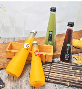 Vaso de Vidrio de 330 ml para Bebidas, Botella de Vidrio Vacía para Té Frío, Jugo de Durazno, Botella de Vidrio Esmerilada de 500 ml para Cócteles - Product Image 2