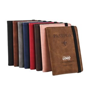 Custom RFID Blocking Passport Holder - Travel <b>Wallet</b> for Men & Women, PU Leather Document Case - Product Image 1